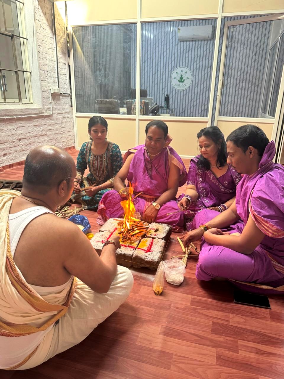 Havan at the new Arihant Foundation center