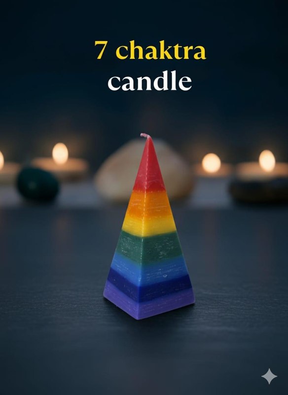 Energised 7 Chakra Candle (Big)